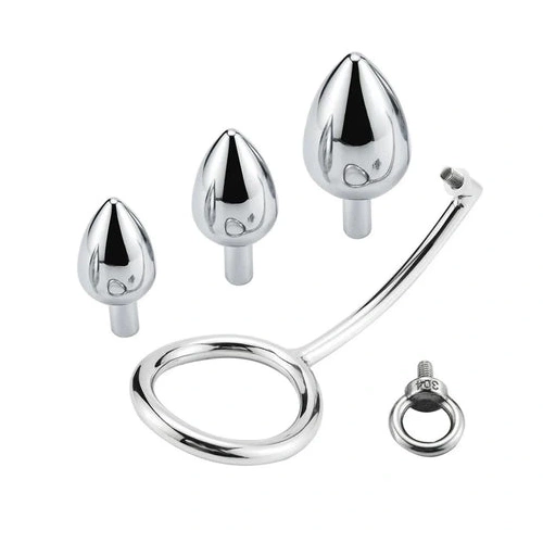 Cock Ring Stainless Anal Set Steel with DiscreetChoice 4663 Hook 0327